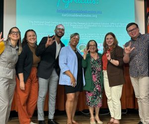 People (L-R): Dr. Ruth Mercardo Cruz, Mariana Otaño (interpreter), Kenton Myers (interpreter), Tia Ivanko, Dr. Carmen Quiroga (https://www.cayey.upr.edu/rectoria), Kate Lewandowski, Oscar ??, Jose de Jesus (interpreter)
